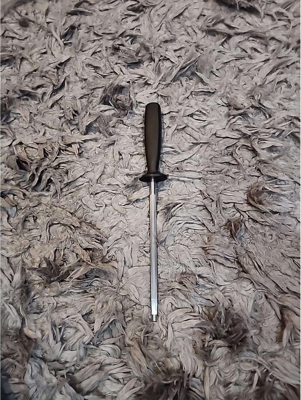 Afilador De Cuchillo De Cosina 13 Pul De Acero Con Cacha Black